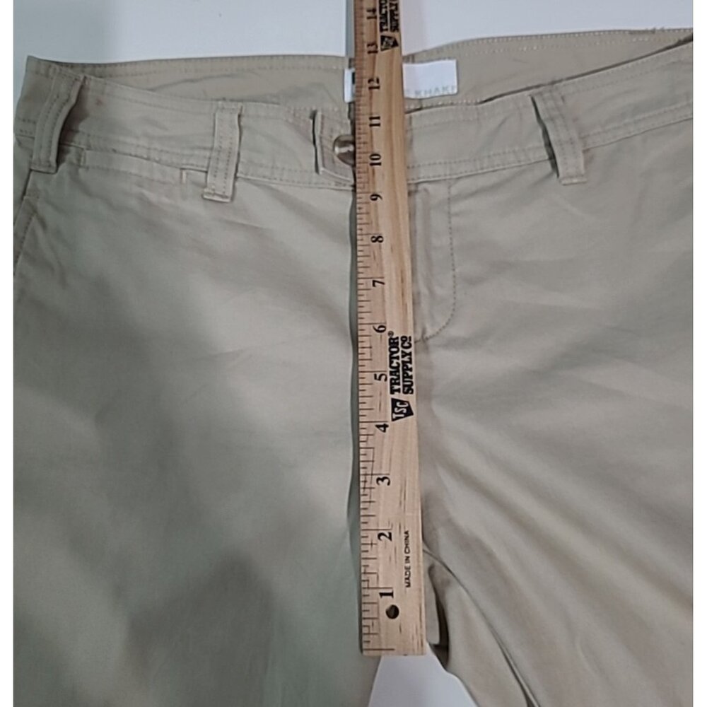 Gap Favorite Khaki Capri Women’s Sz 10 Flat Front Tan Pockets Capri Pants - Picture 9 of 11